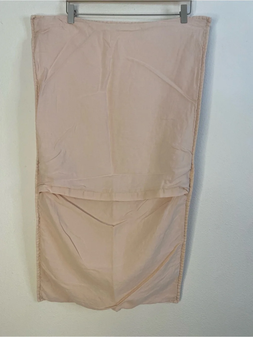 Pottery Barn Blush Pink King Linen Pillow Sham 36x20 in Crinkled Soft Farmhouse